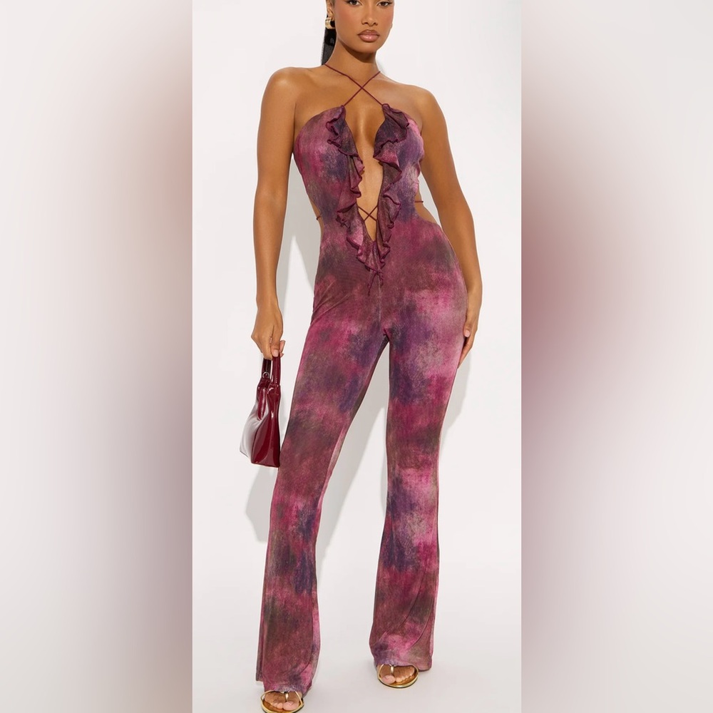 Elegant Tie-Dye Jumpsuit